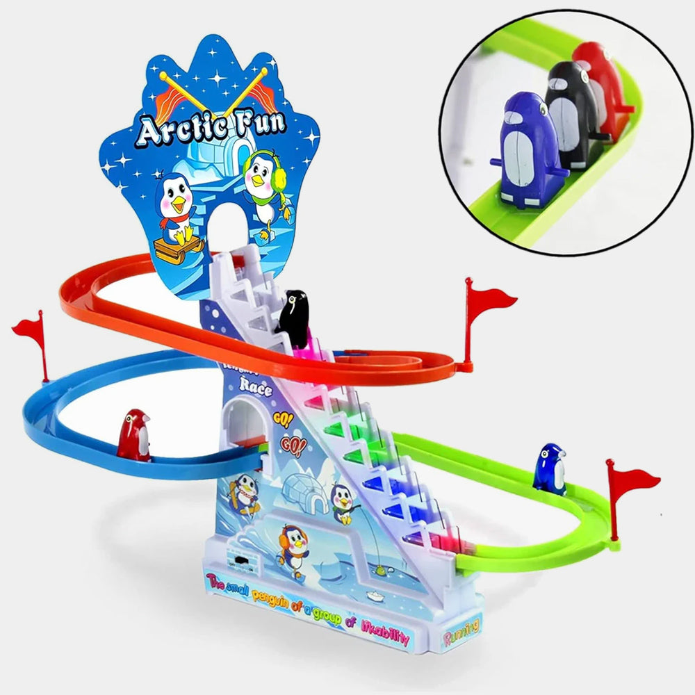 Penguin Race Track With Light & Music Play Set For Kids