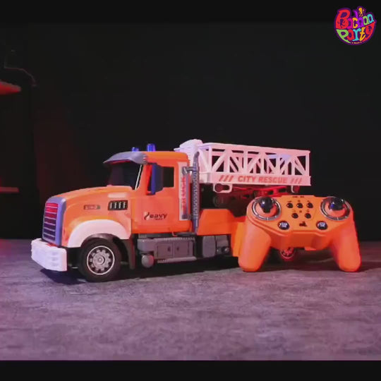 Remote Control Rescue Lift Truck – 11-Channel with Lights & Music
