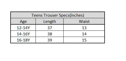 Teen Boys French Terry Trouser-Black