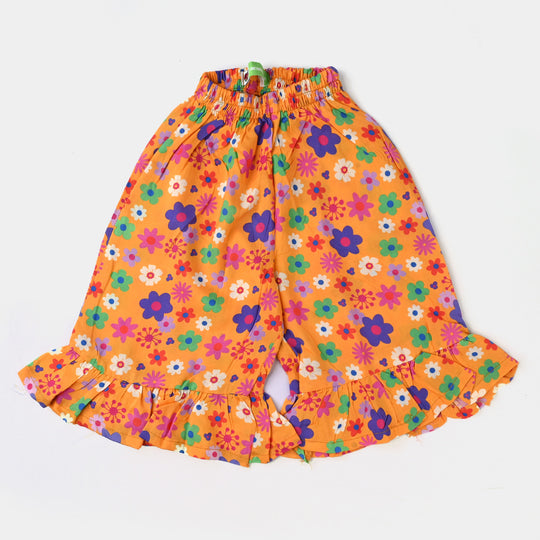 Infant Girls Viscose Co-Ord Set Citrus Camellia-ORANGE