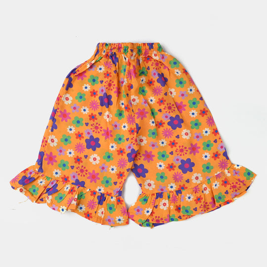 Infant Girls Viscose Co-Ord Set Citrus Camellia-ORANGE