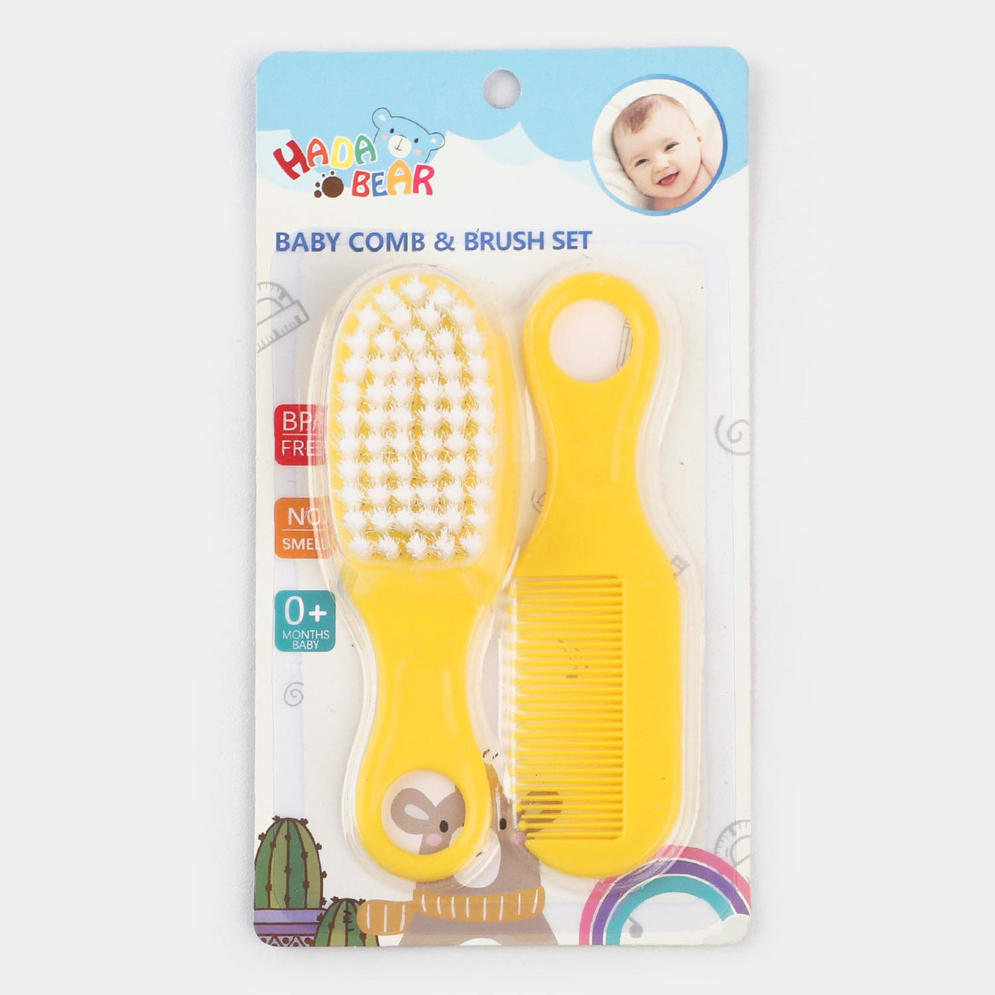 Baby Comb & Brush Set - Yellow
