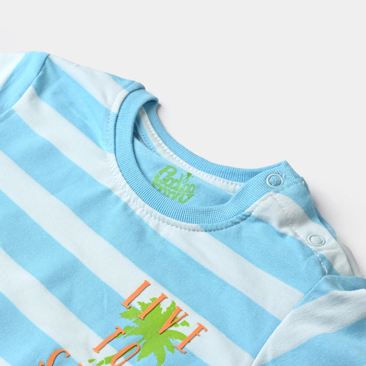 Infant Boys Cotton Jersey Round Neck T-Shirt Live To Surf-T.Breeze