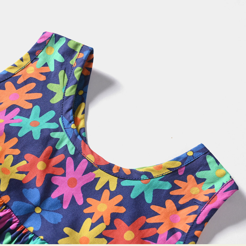 Infant Girls Casual Frock-Multi