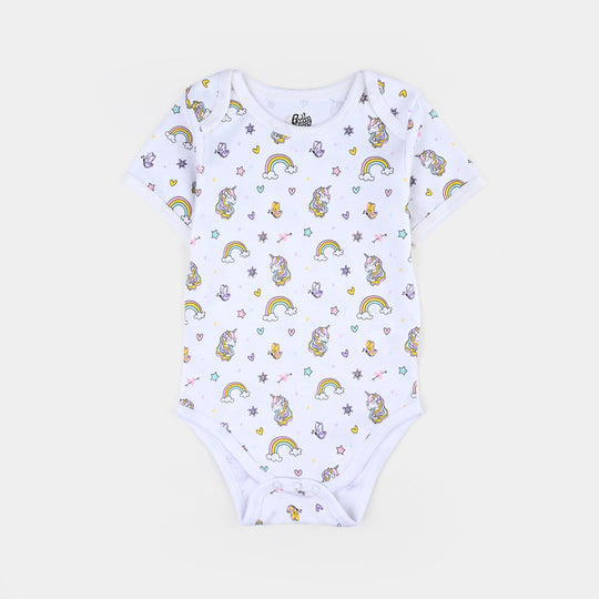 Infant Girls Cotton Interlock Romper Set-mIX