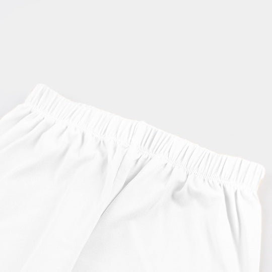 Infant Girls Lycra Jersey Basic Tights -White