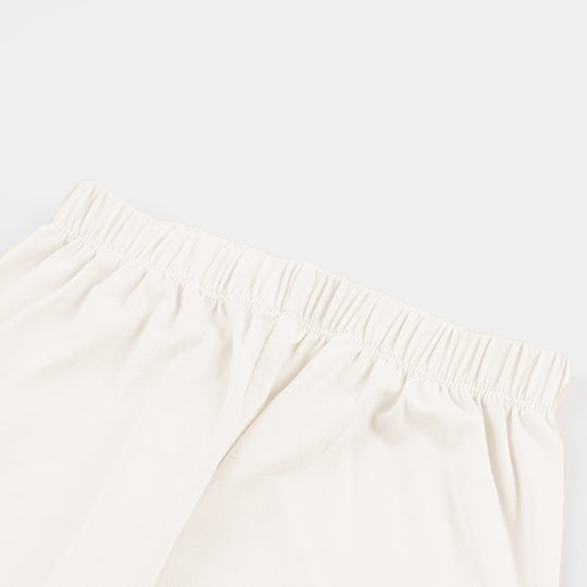 Girls Lycra Jersey Tights Basic-White