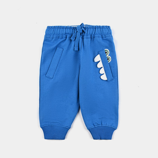 Infant Boys Cotton Terry Pyjama Eyes & Teeth-Blue