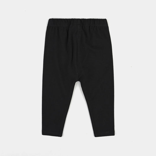 Infant Girls Lycra Jersey Basic Tights-Black