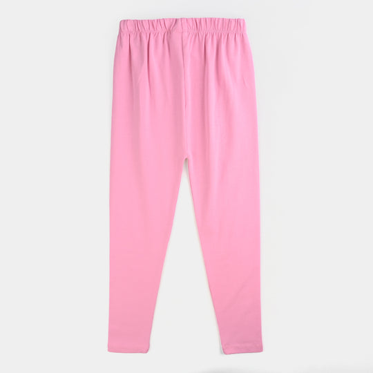 Girls Lycra Jersey Tights-Pink