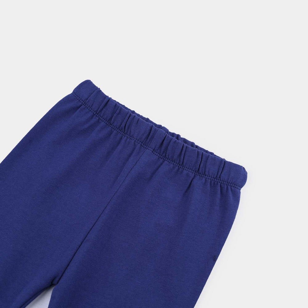 Infant Girls Lycra Jersey Emb Tights Honey Bee-Navy Blue