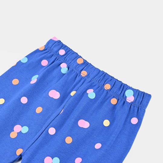 Infant Girls Lycra Jersey Printed Tights Multi Polka-C.Blue