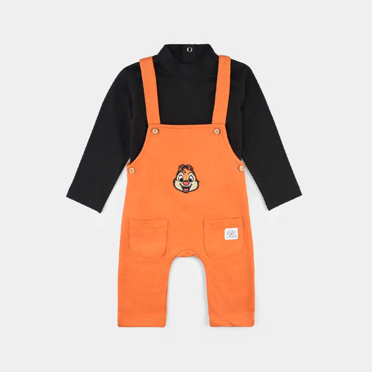 Infant Boys Poly Cotton Jersey Knitted Suit Chip N Dale-BLACK