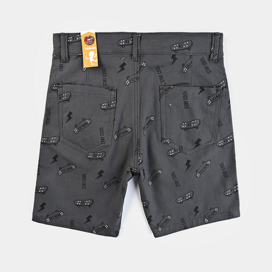 Boys Cotton Twill Short Stay Cool-Lt.Brown