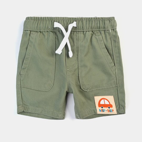 Infant Boys Cotton Twill Short Beep Beep