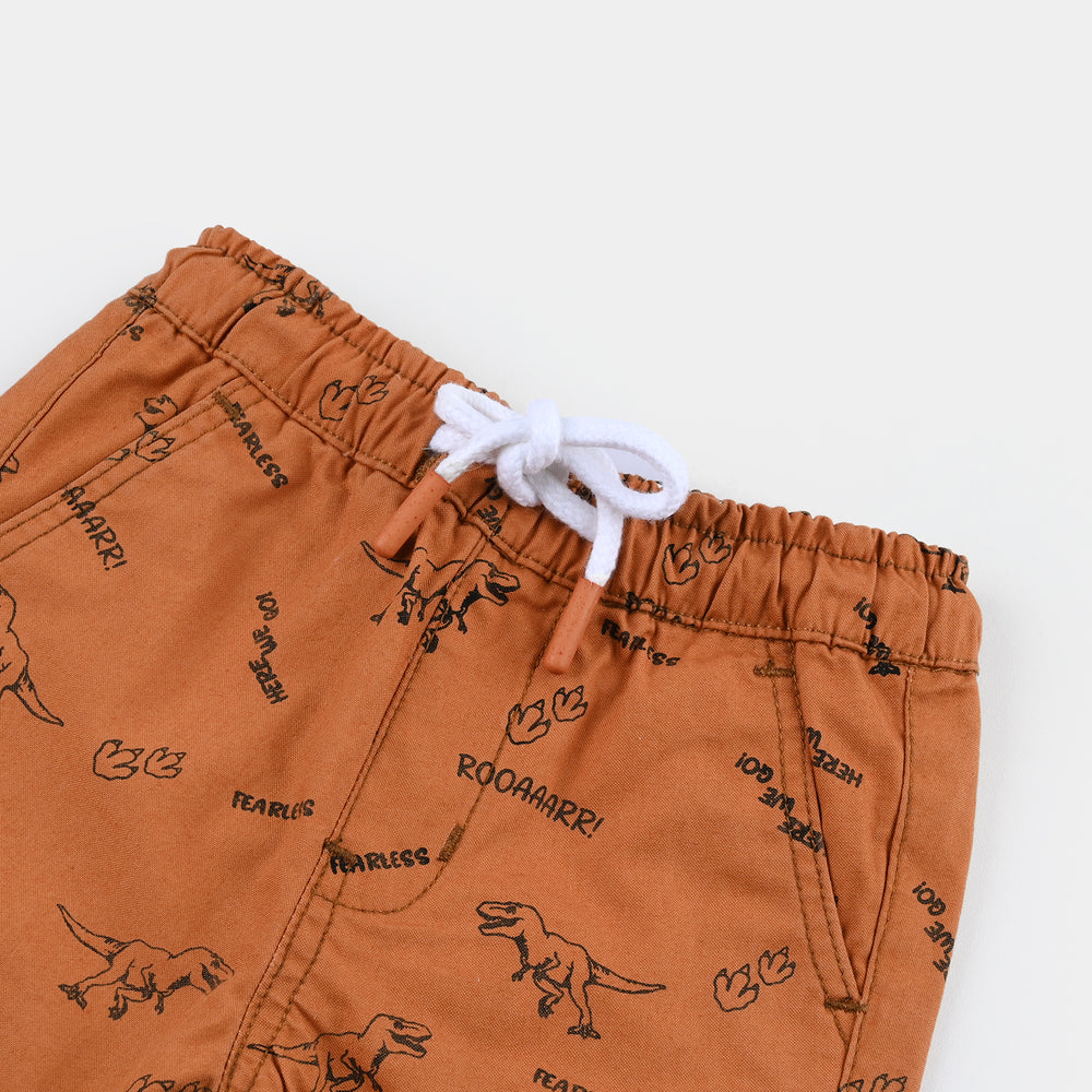 Infant Boys Cotton Twill Short-Citrus