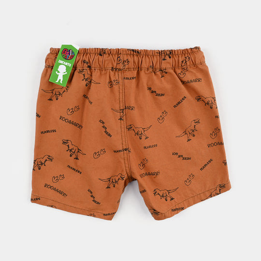 Infant Boys Cotton Twill Short-Citrus