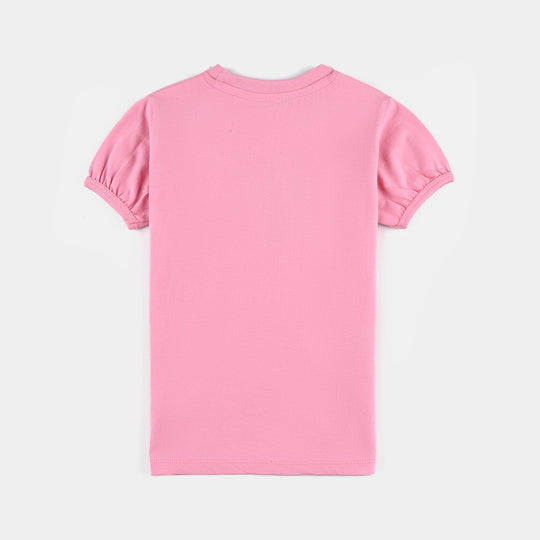 Girls Cotton Jersey T-Shirt H/S Pineapple-C Pink