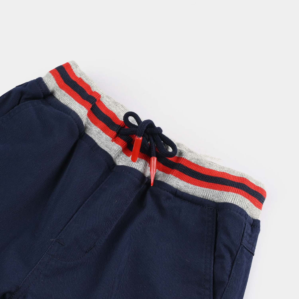 Boys Cotton Twill Pant Spidey-Navy Blue