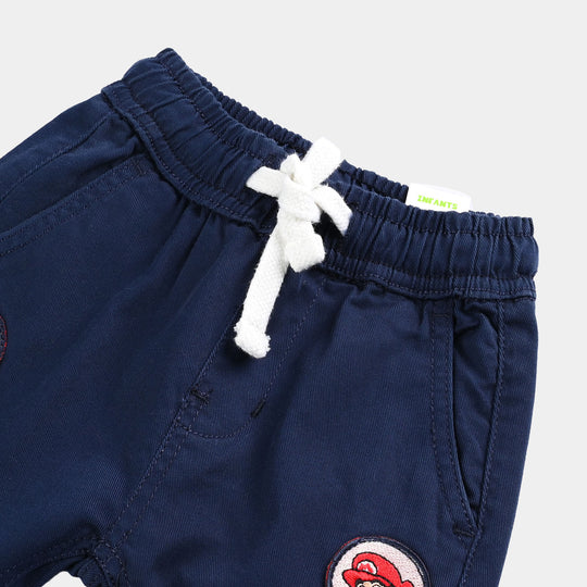 Infant Boys Cotton Twill Pant-E.Blue