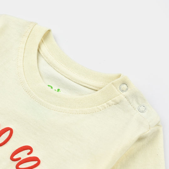 Infant Boys Cotton Jersey Round Neck T-Shirt HIPPO