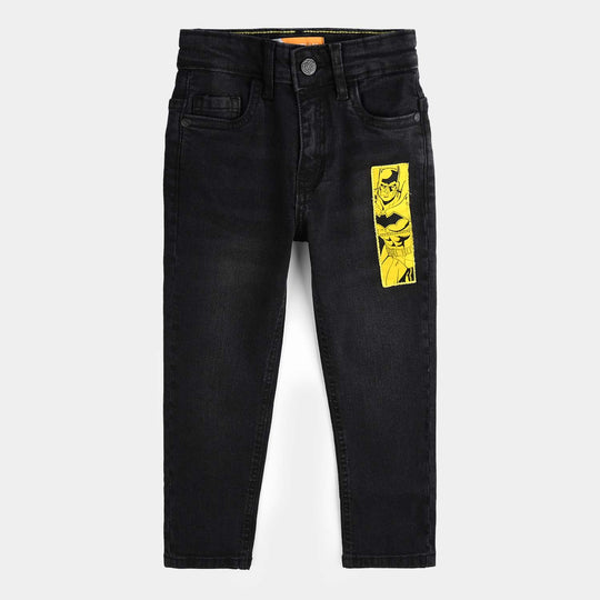 Boys Denim Stretch Pant Character-BLACK