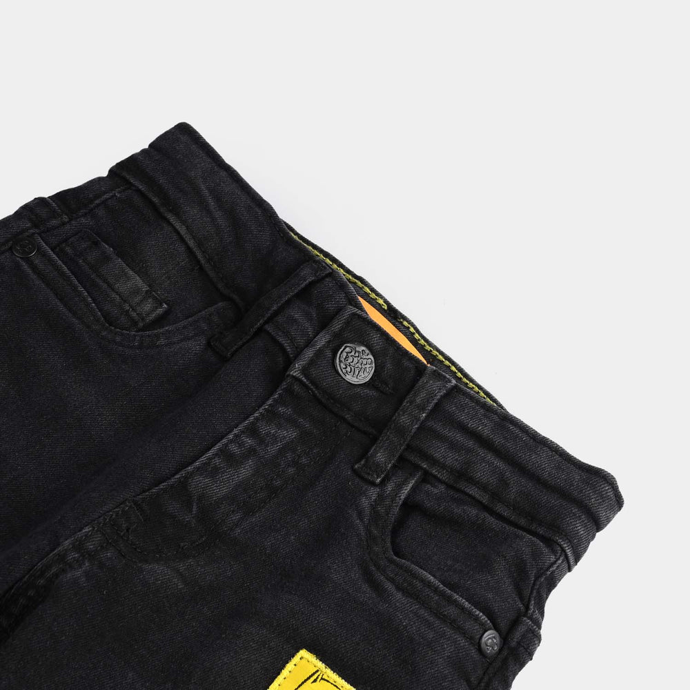 Boys Denim Stretch Pant Character-BLACK