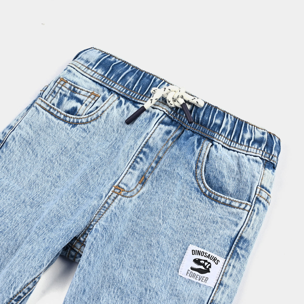 Boys Denim Stretch Pant Dinosaur-LT.Blue