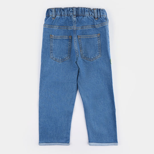 Boys Denim Stretch Pant Game Zone-Mid Blue