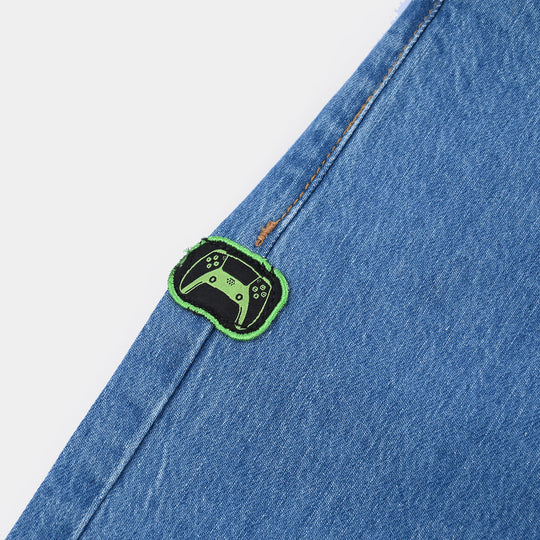 Boys Denim Stretch Pant Game Zone-Mid Blue