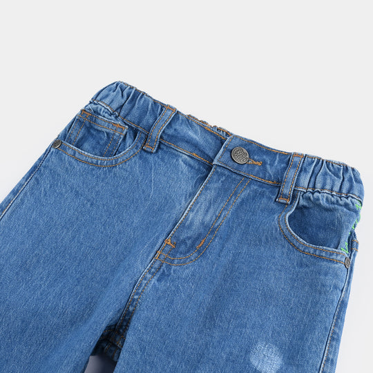 Boys Denim Stretch Pant Game Zone-Mid Blue