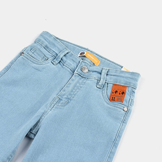Boys Denim Stretch Pant Fresh Vibes-Ice Blue