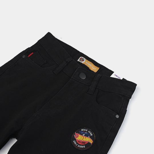 Boys Denim Stretch Pant (Hot Wheels)-BLACK