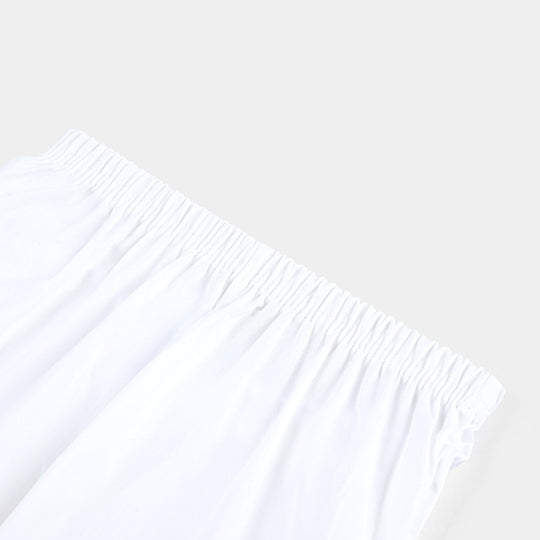Girls Cotton Eastern Basic Pant-White
