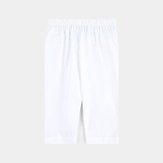Girls Cotton Eastern Basic Pant-White