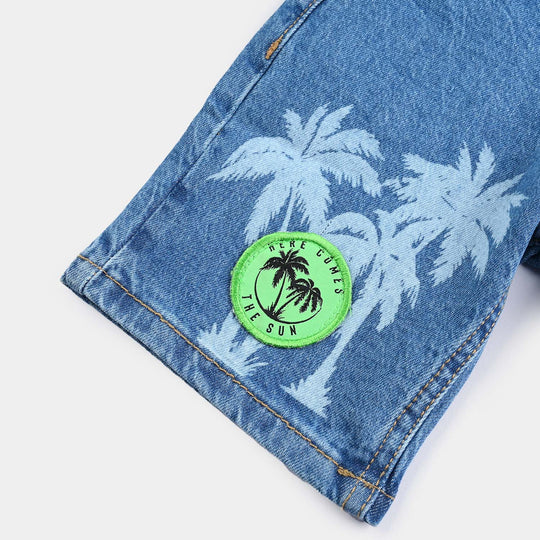 Boys Denim rigid Short In The Sun-Mid Blue