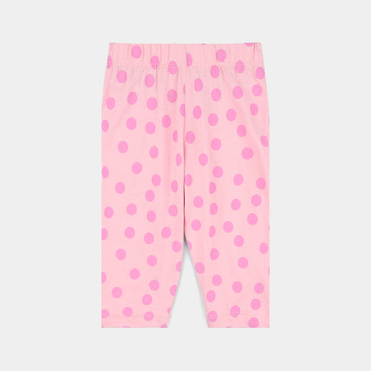 Infant Girls Poly Cotton Jersey New Stripe-Candy Pink