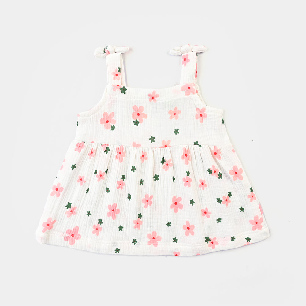 Infant Girls Seersucker 2 PC Crinkle Flower-Multi