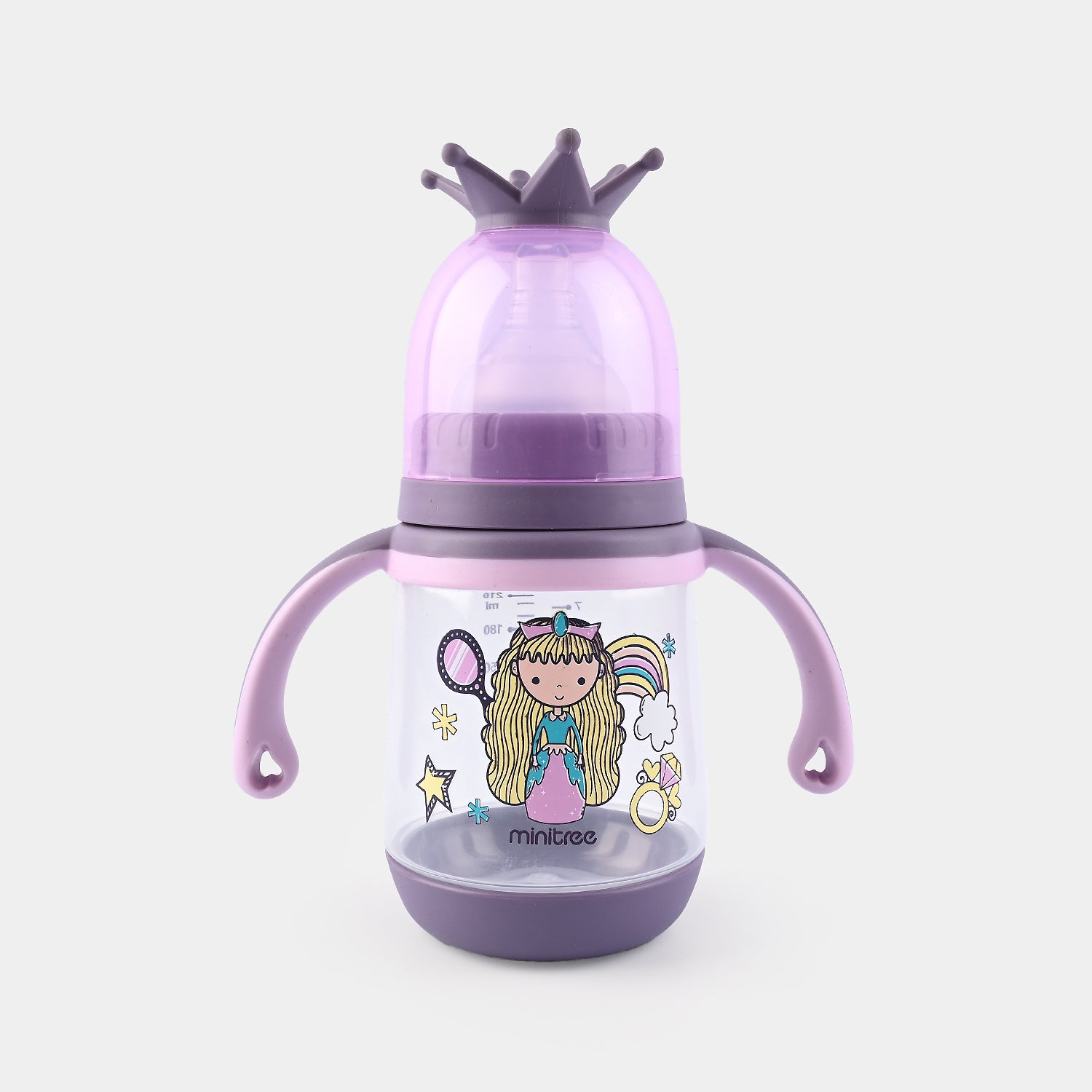 Transparent Feeder Of Minitree Brand For Baby With Purple Handle main image 0