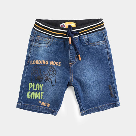 Boys Denim Viscose Short Gamer-LT.Blue