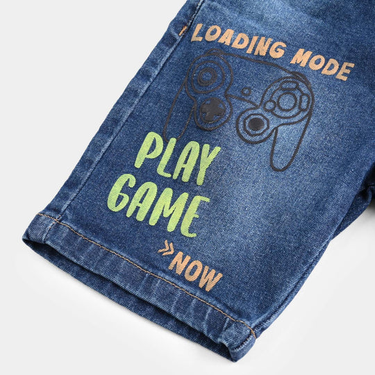 Boys Denim Viscose Short Gamer-LT.Blue
