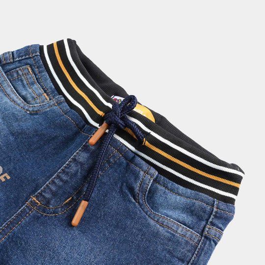 Boys Denim Viscose Short Gamer-LT.Blue