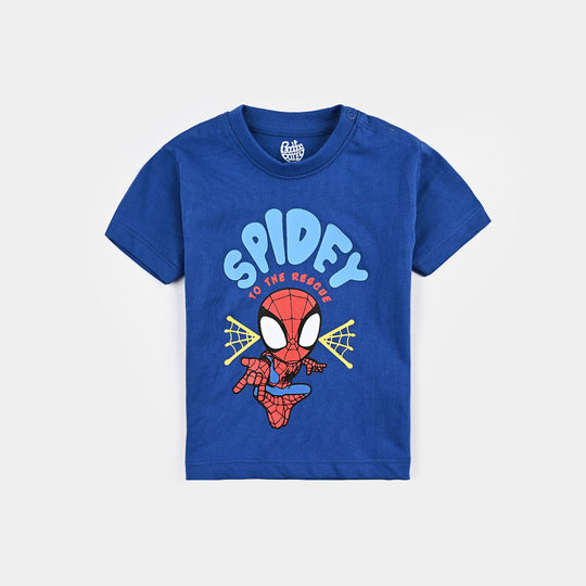 Infant Boys Cotton Jersey T-Shirt Spidey-C.Blue