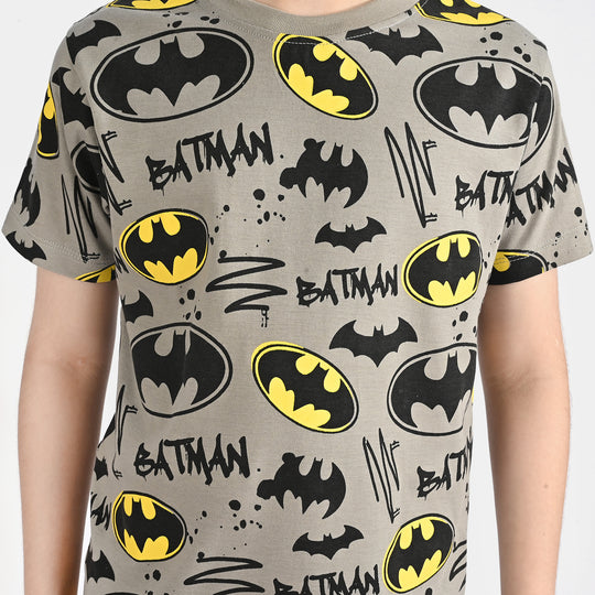 Boys Poly Cotton Jersey Nightwear -Ghost. Grey