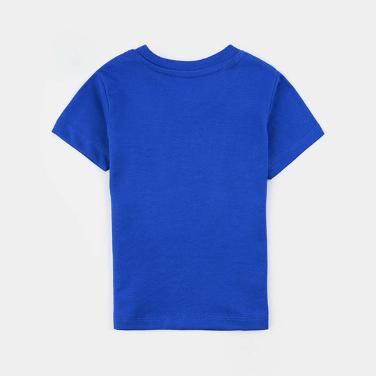 Infant Boys Poly Cotton Jersey Night Suit-C.Blue