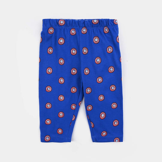 Infant Boys Poly Cotton Jersey Night Suit-C.Blue