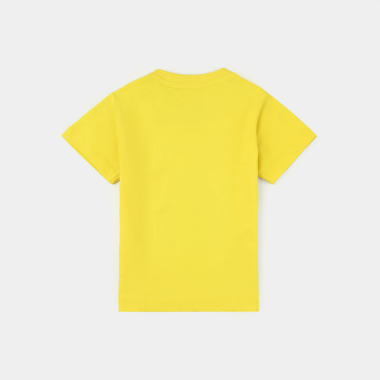Infant Boys Cotton Jersey T-Shirt Jungle Friends-B.Yellow