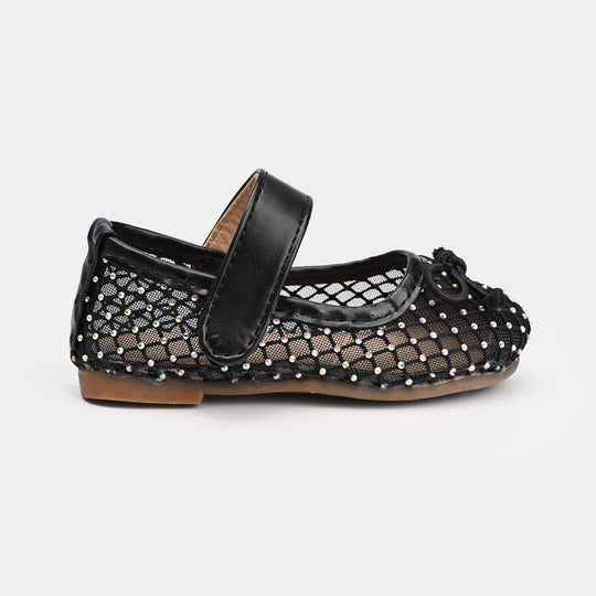 Girls Pumps 104-2-BLACK