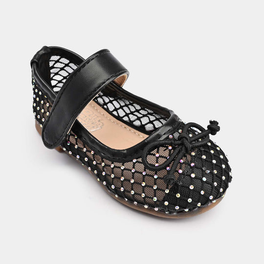 Girls Pumps 104-2-BLACK