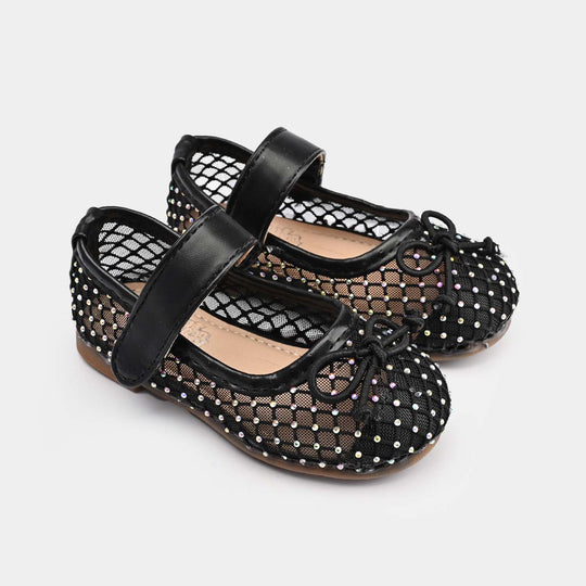 Girls Pumps 104-2-BLACK